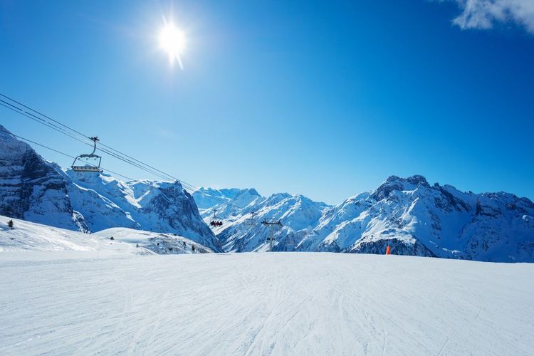 Les pistes de ski vides de Pralognan-la-Vanoise