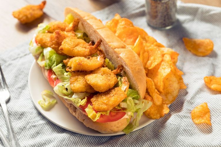  Sandwich Po'boys aux crevettes