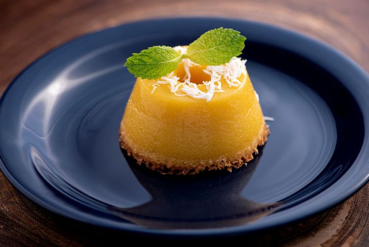Dessert à base d'œuf, appelé Quindim