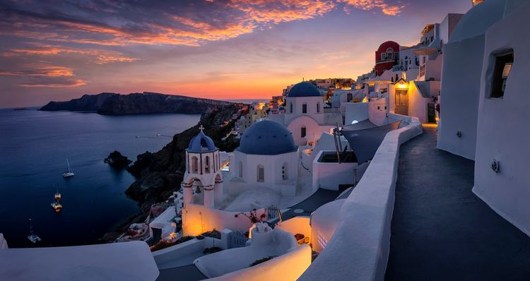 Oia, am Abend