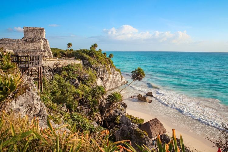 Des ruines mayas à Tulum au Mexique.