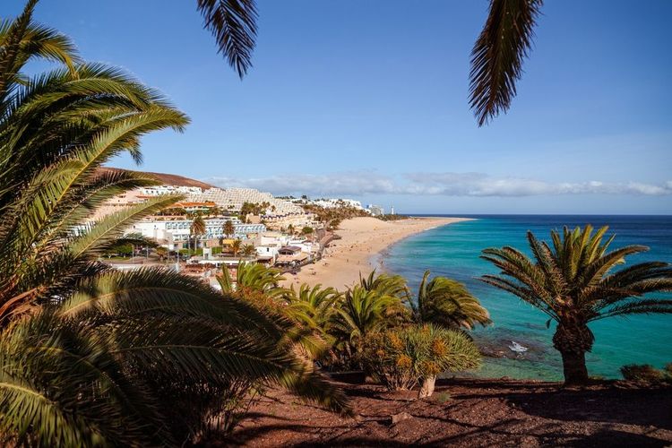 La plage de Morro Jable, à Fuerteventura.