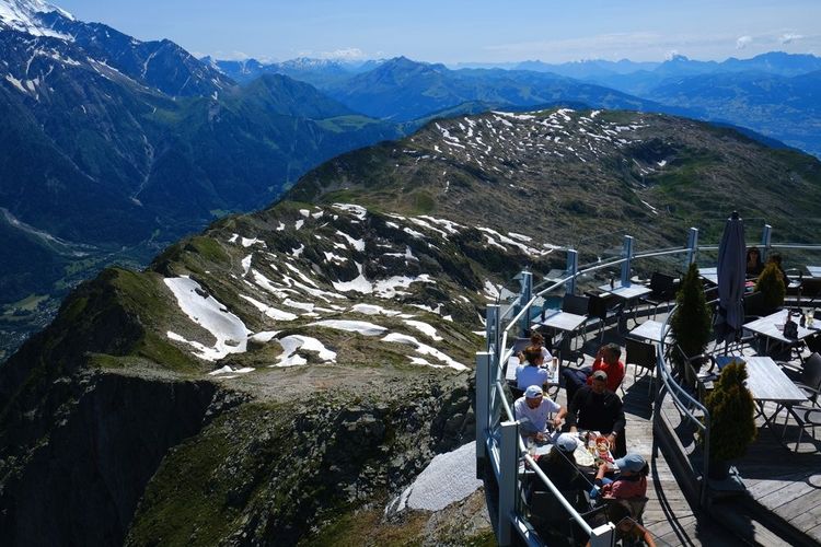 Panorama depuis le restaurant panoramic de Chamonix
