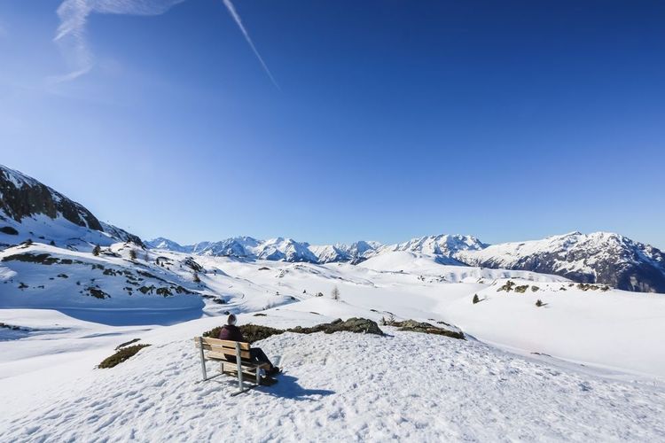 Ciel bleu et soleil à l'Alpe d'Huez