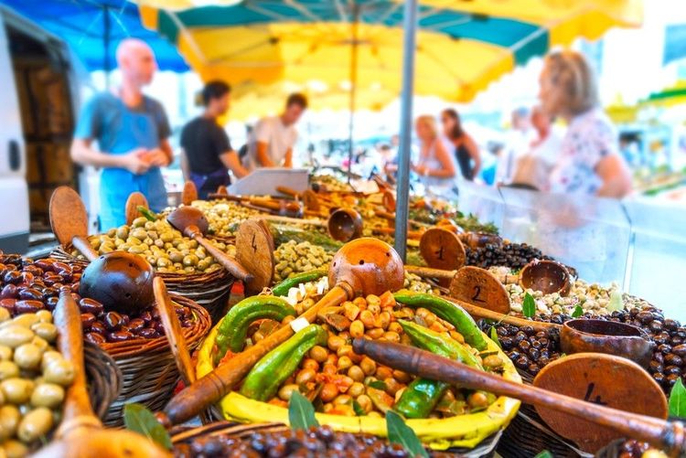 Etals sur un marché français
