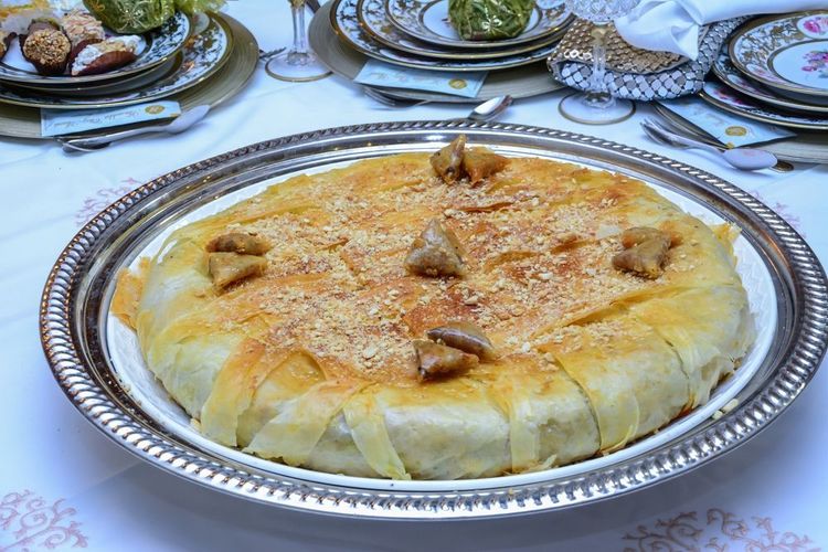 Chicken pastilla, a typical Moroccan dish