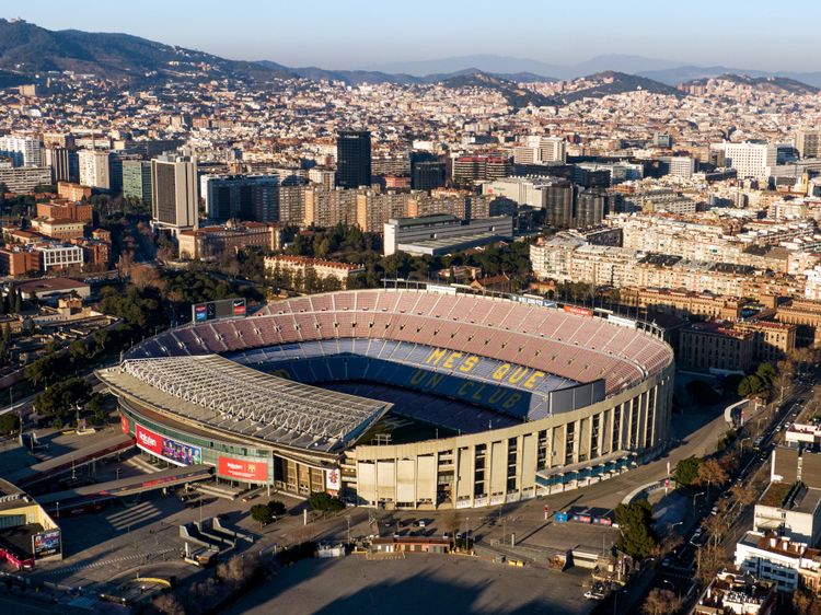 Enter the Camp Nou, the legendary home of FC Barcelona