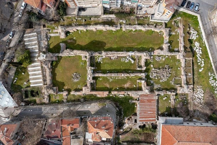 Les ruines de la basilique épiscopale d'Odessos à Varna