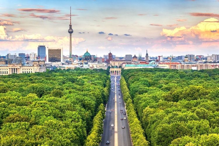 Vue aérienne sur le Tiergarten