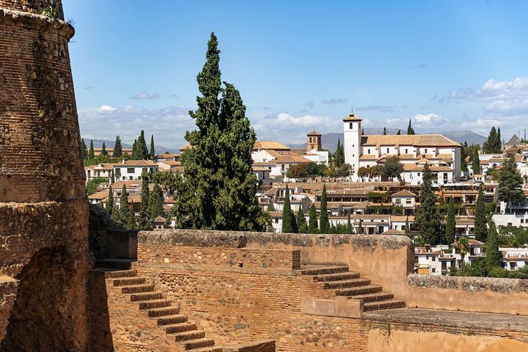 L'église San Nicolás vue depuis le palais de l'Alhambra