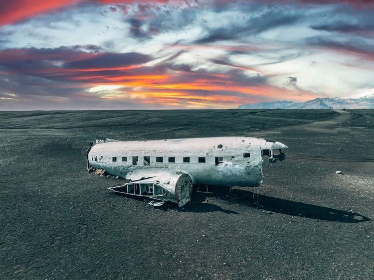 La carcasse d'avion à Solheimasandur