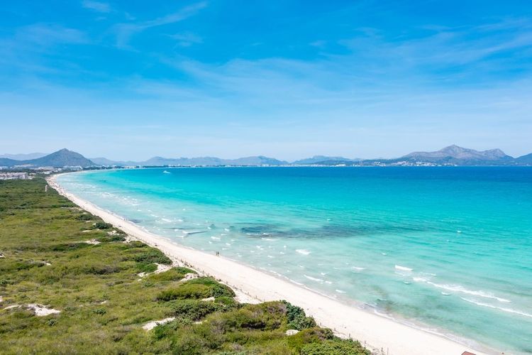 La plage de Playa de Muro, Majorque, Espagne