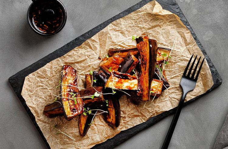 Berenjenas con miel, ou aubergines frites au miel.