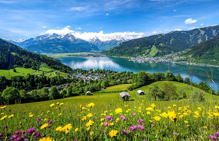 Le lac Zell am See, Pinzgau, Land de Salzbourg, Autriche