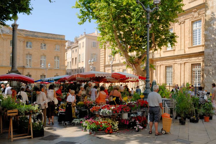 Le marché aux fleurs d'Aix-en-Provence