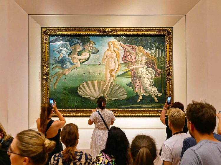 Die Geburt der Venus in den Uffizien