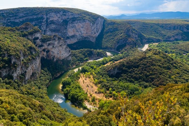Panorama sur le canyon de l'Ardèche