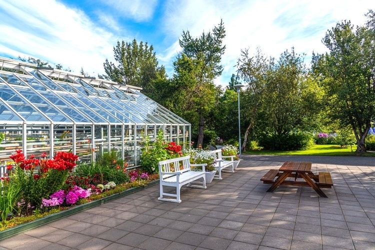 Serre dans le jardin botanique d'Akureyri
