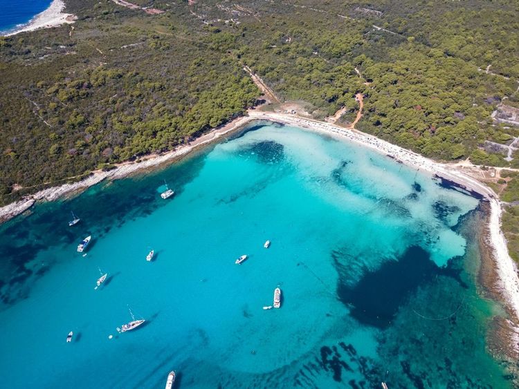 Merveilleuse plage de Sakarun (ou Saharun) sur le Dugi Otok, près de Zadar.