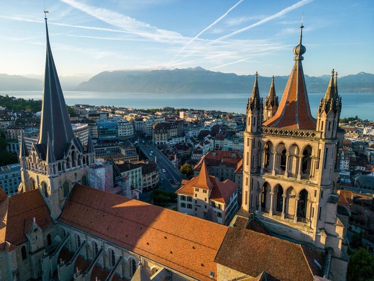 Die gotische Kathedrale von Lausanne