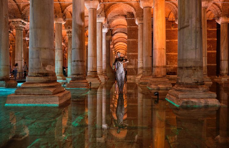 The Basilica Cistern, the largest Byzantine cistern