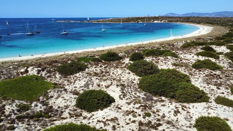 Es Racó de S'alga est la plage principale de l'île de S'Espalmador.