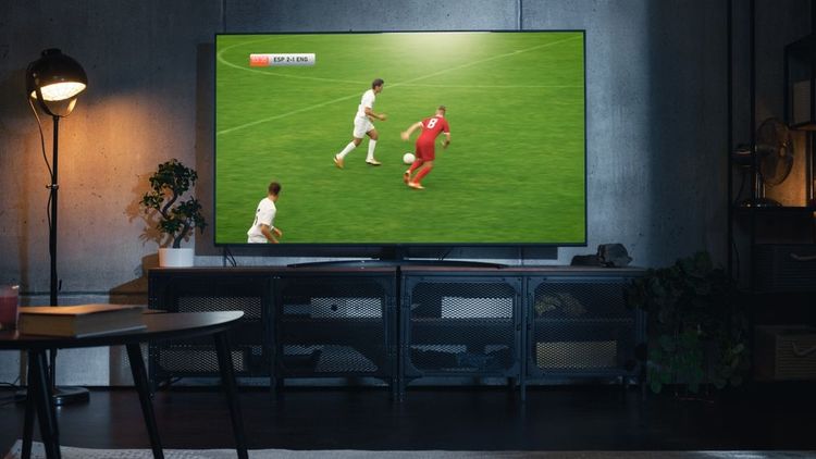 Un match retransmis à la télévision