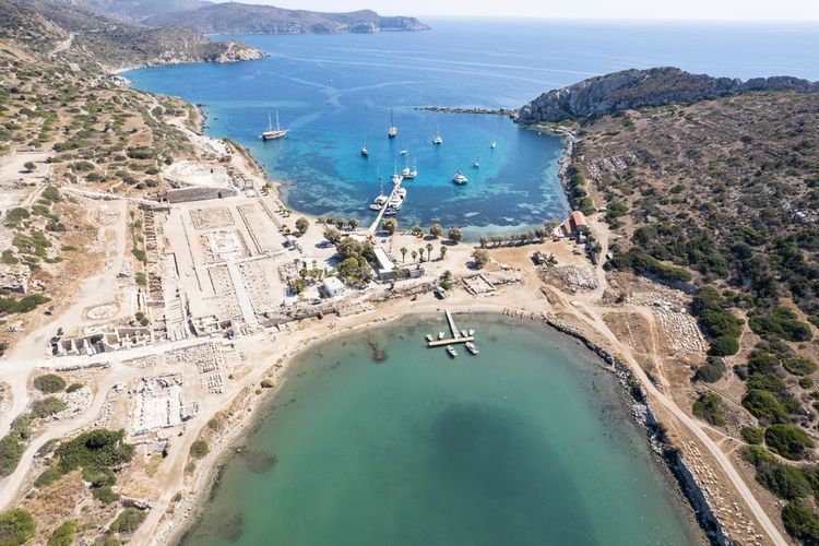 Les vestiges de la ville de Knidos sont au bord de la mer Egée