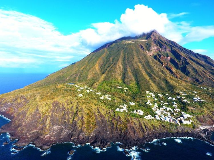 Le village de Ginostra, île de Stromboli.