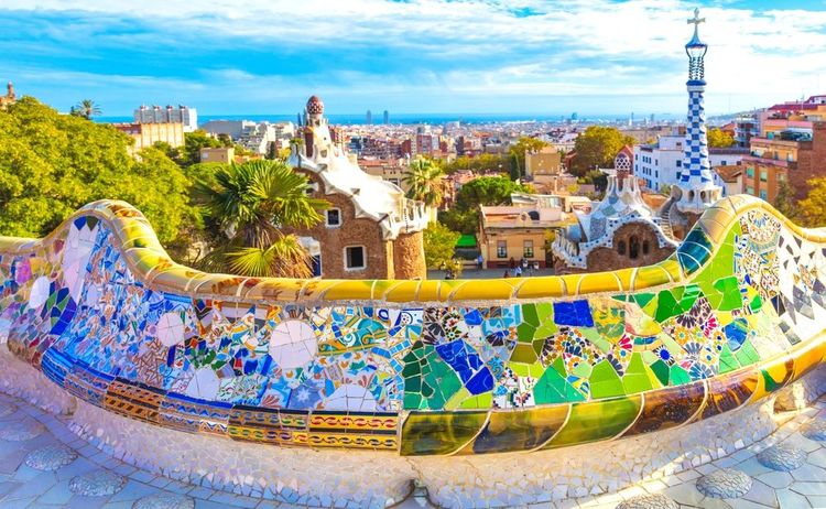 Le parc güell à Barcelone