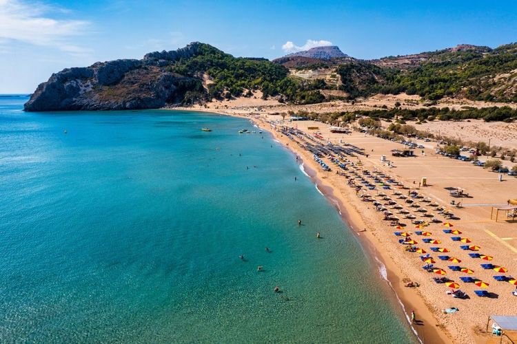 Plage de Tsampika, île de Rhodes 