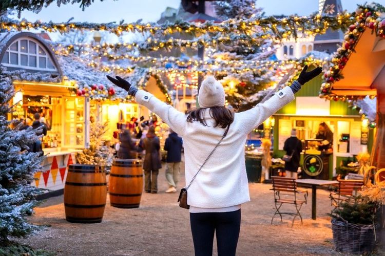 Comme dans une kermesse, le parc offre des boutiques on l'on peut se restaurer
