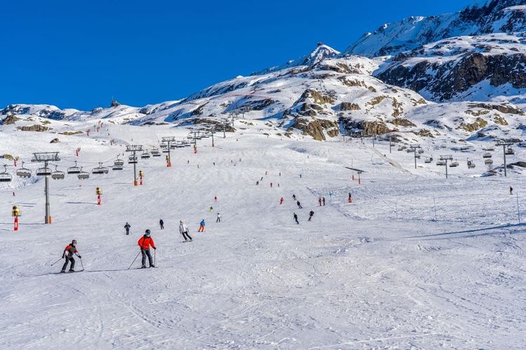 Différentes pistes de ski à l'Alpe d'Huez