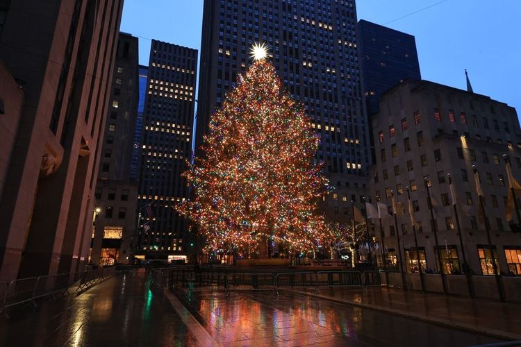 Le sapin de Noël exposé au Rockefeller Center à New York