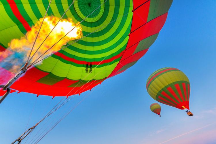 Les ballons aux couleurs du drapeau marocain