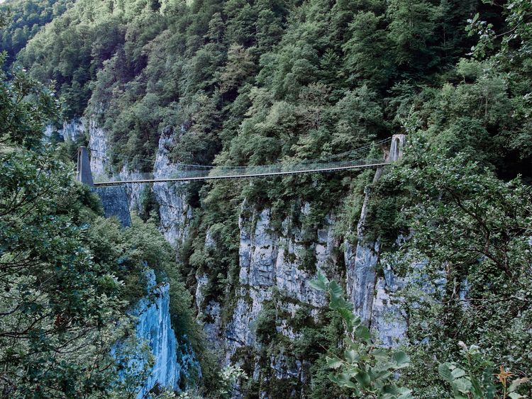 The village of Larrau, the Olhadubi gorges and the Holzarte footbridge