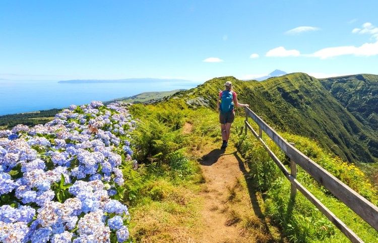 Le pic Caldeira do Faial sur l'île Faial