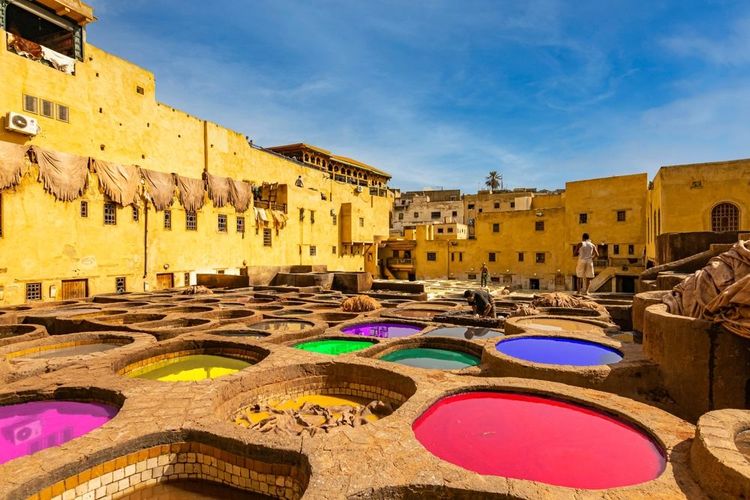 Tanneries de cuir, Fès