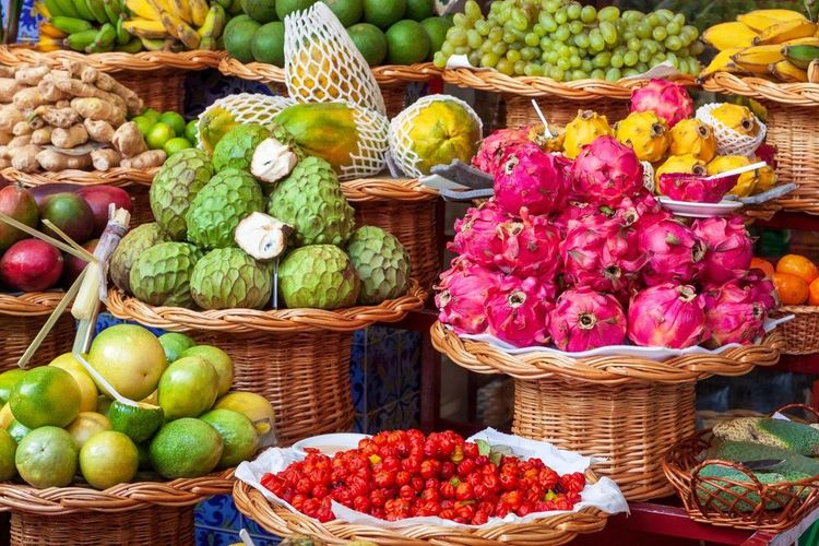 Marché de fruit exotiques