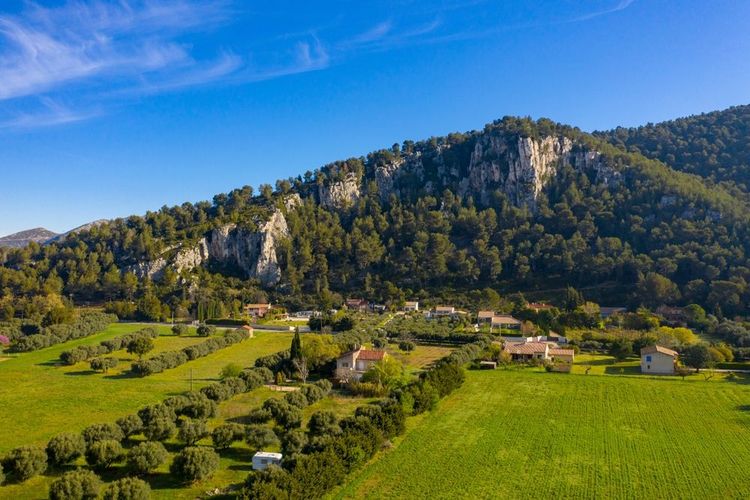Vue aérienne de la campagne d'Aubagne