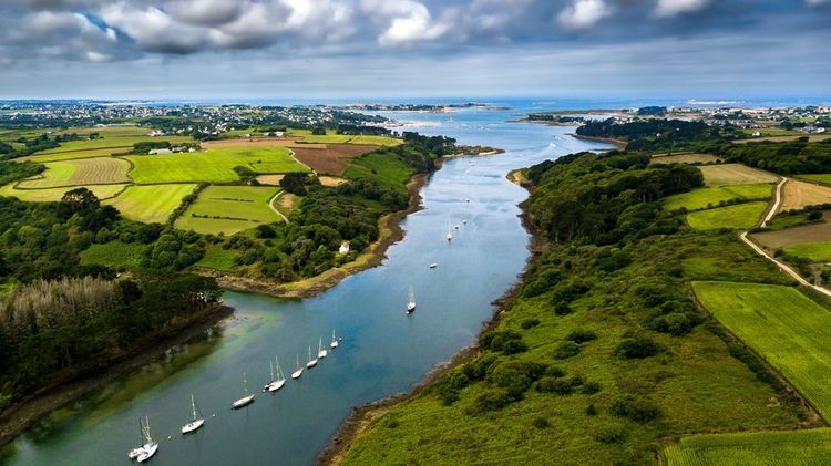 Rivière Aber Wrac'h, Bretagne, France