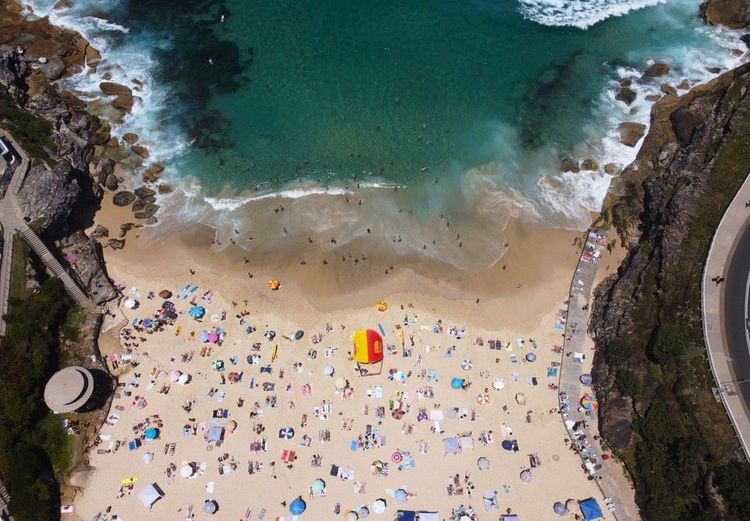 Vue aérienne sur Tamarama Beach