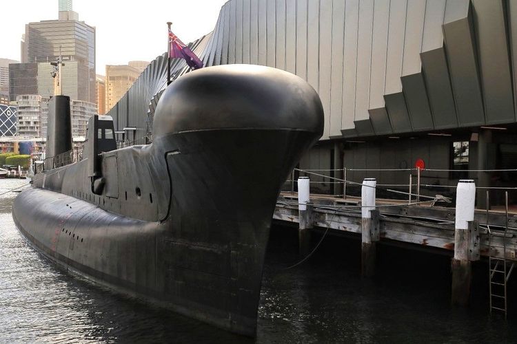 Le sous-marin HMAS Onslow, à l'extérieur du musée