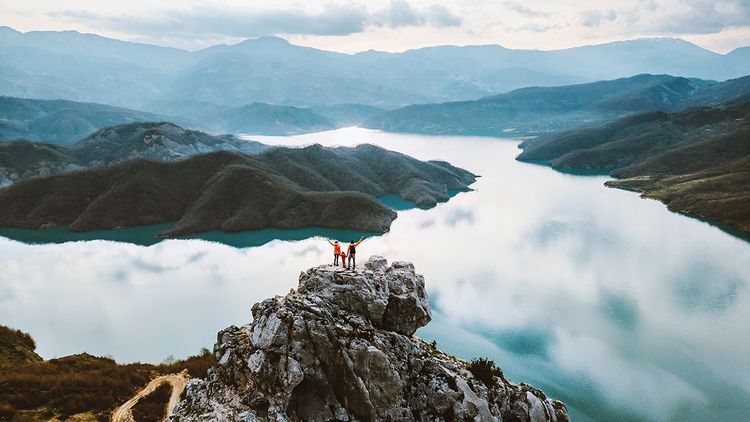 Le lac vu depuis le mont Gamti