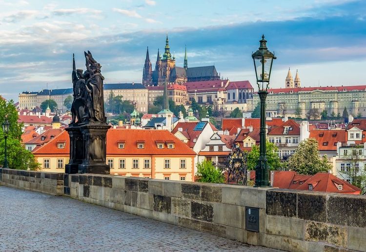 Vue sur le château de Prague