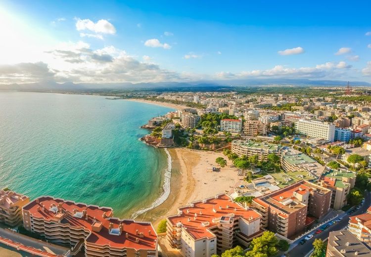 Vue aérienne de Salou.