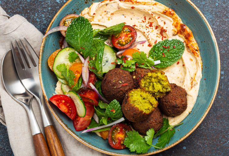 Falafels, houmous et crudités, le combo gagnant de la cuisine jérosolymitaine
