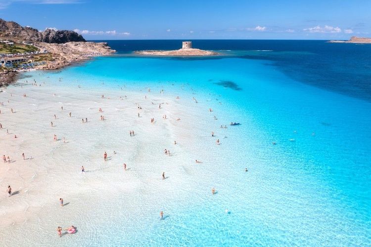 La plage de La Pelosa à Stintino