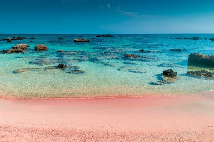 La plage d'Elafonissi