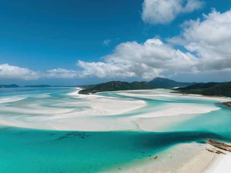 Plage de Whitehaven dans les Whitsundays, Queensland, Australie
